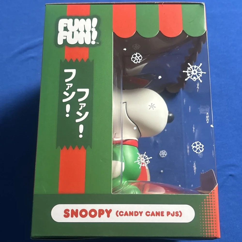 Super 7 Fun Fun Peanuts Snoopy Candy Cane Pj's New Sealed